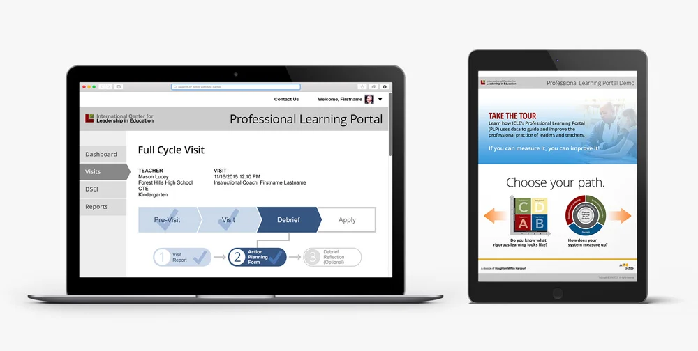 UI/UX consulting and redesign of collaborative instructional review platform and iPad-based demo