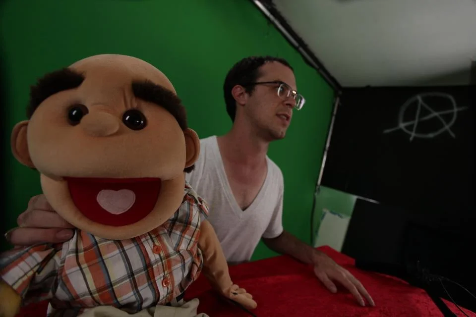 on set with...a...puppet