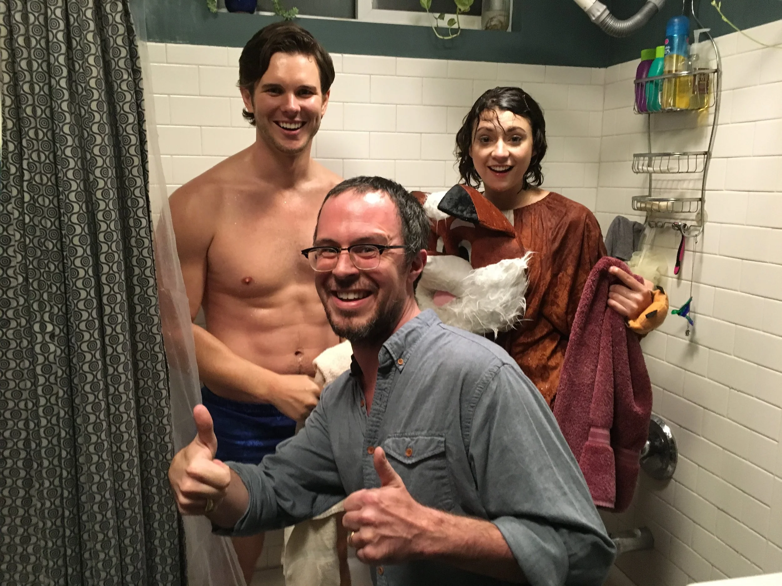  On set of "Furry Shades Darker" with Katie Molinaro &amp; Carson Nicely 