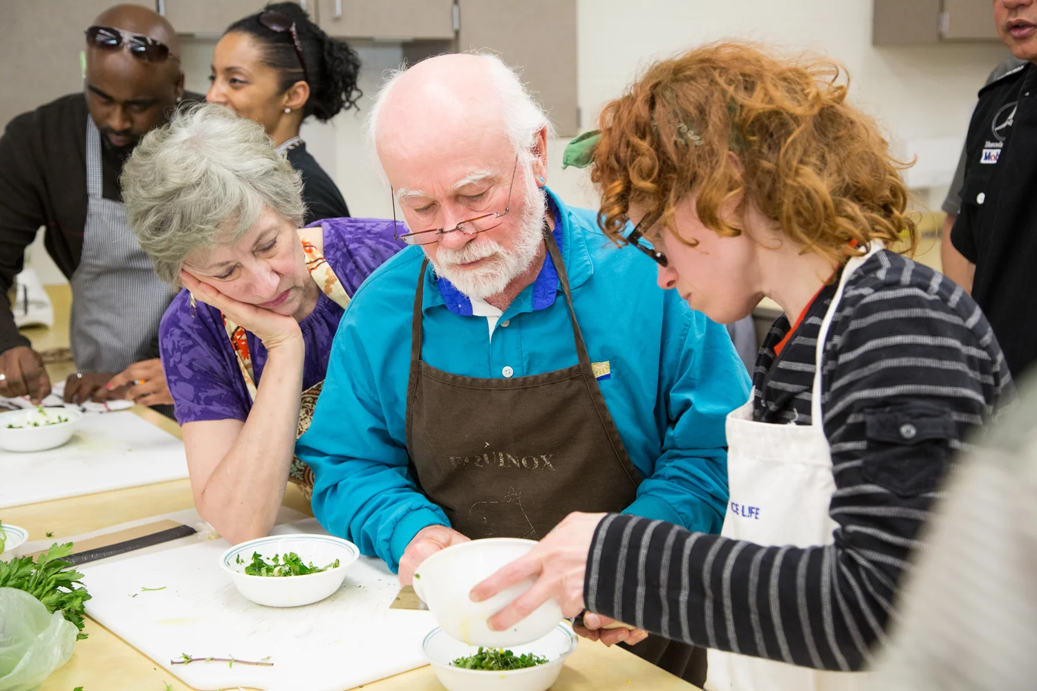 Community cooking class for an article in Experience Life magazine