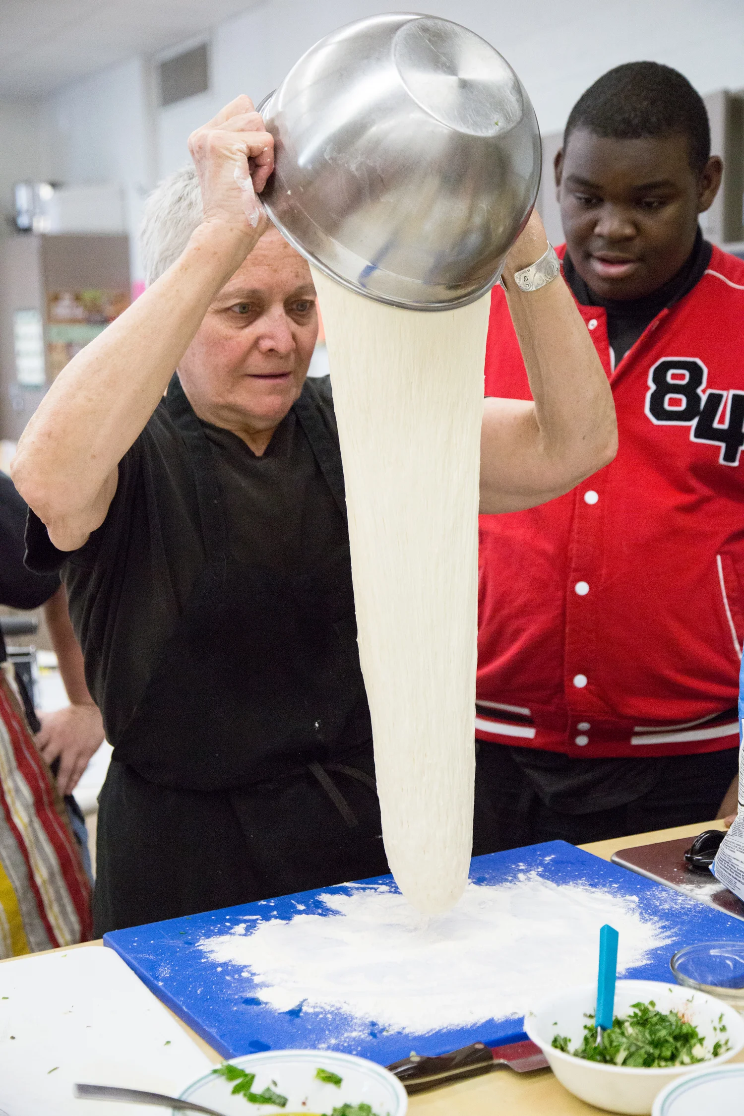 Community cooking class for an article in Experience Life magazine