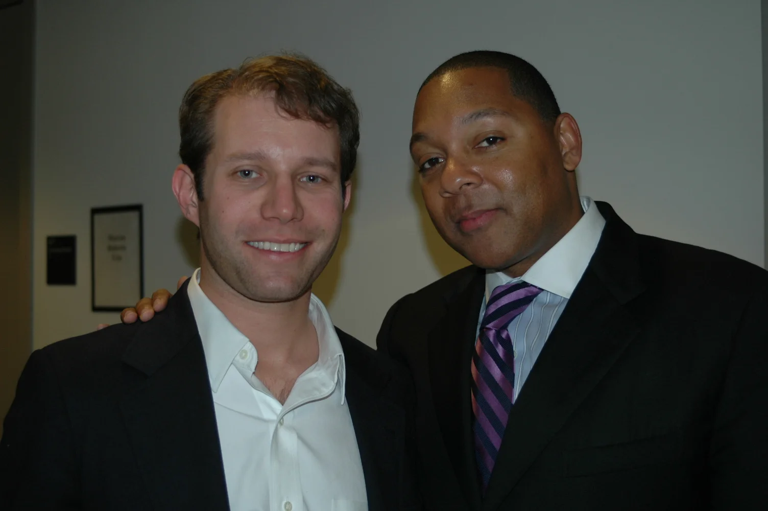 Sam and Wynton backstage at Jazz at Lincoln Center