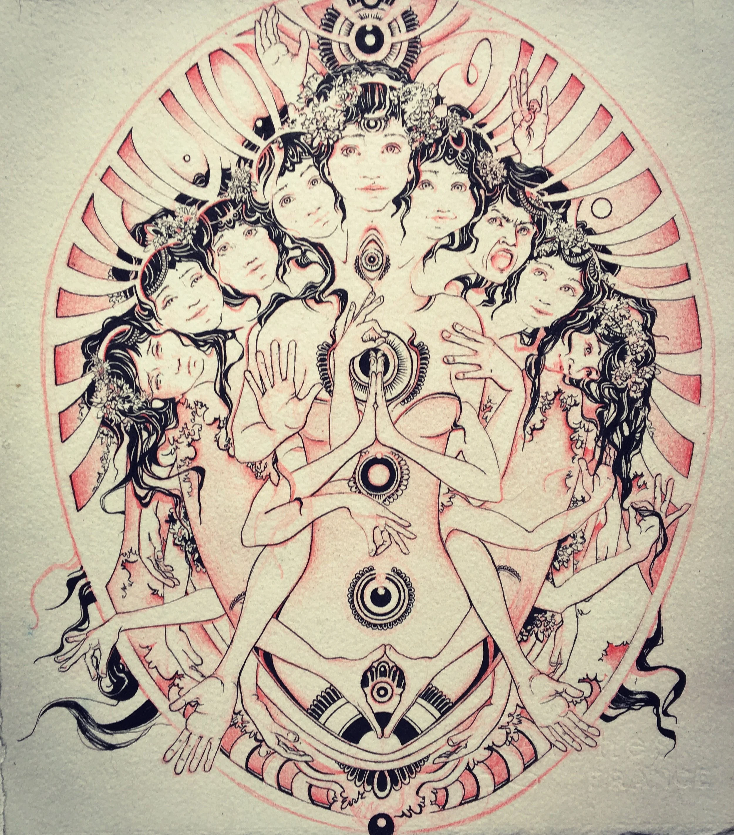 Hand-drawn illustration by Crystal Hartman, showing in Denver Colorado at Studio Colfax, September 2016 Opening September 10, 5-9pm at Studio Colfax, 2428 E Colfax, Denver