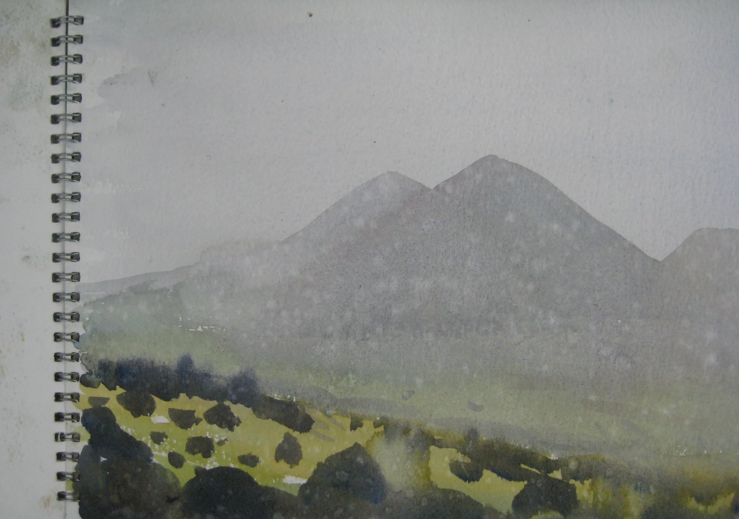 SNAEFELLSNES, ICELAND 10.25X8.25" (26X21cm) Watercolour