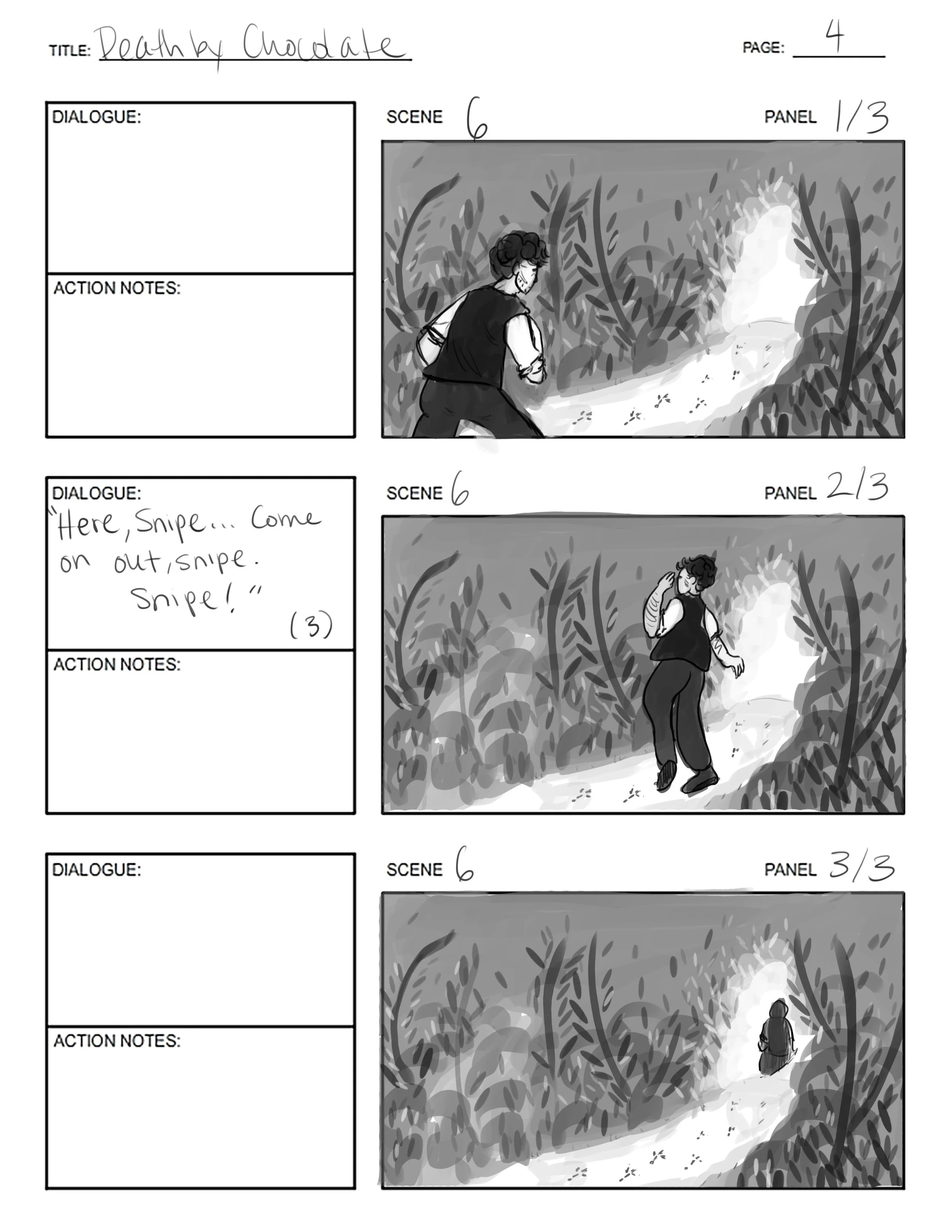panels from a reimagined version of a scene from the animated film "UP"
