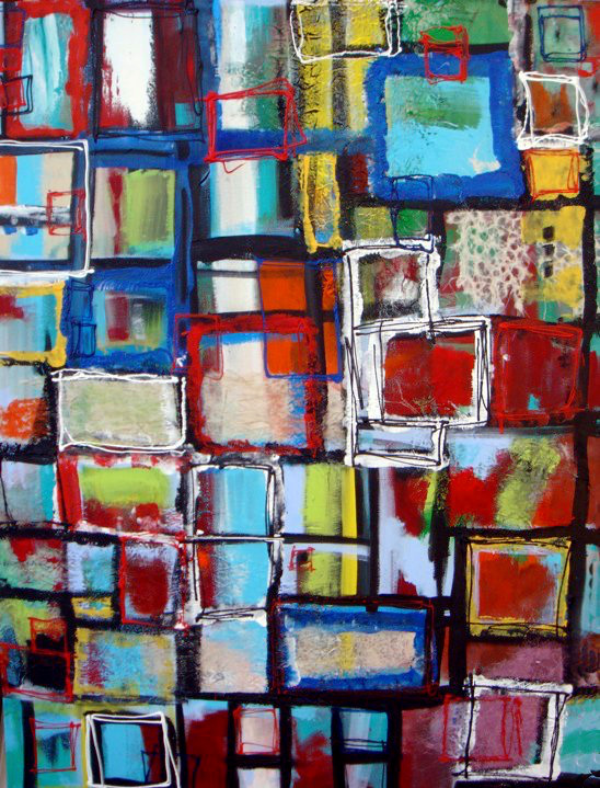My Soul Your Windows (c) Susan Ruth, All Rights Reserved 40” x 30” Mixed Media on Canvas