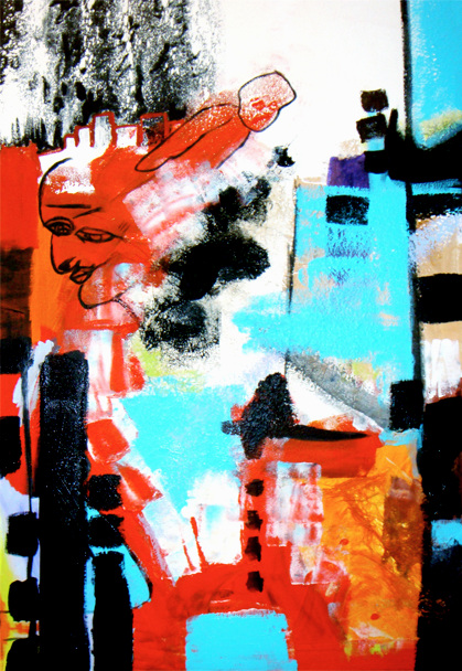 It’s Not a Daydream He Remembers (c) Susan Ruth, All Rights Reserved 36” x 24” Mixed Media on Canvas