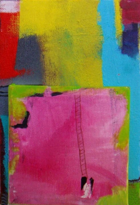 No Matter Where You Go (c) Susan Ruth, All Rights Reserved 8” x 6” Mixed Media on Canvas Private Collection