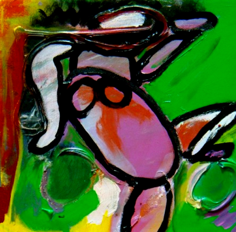 When All You Hear Is Music (c) Susan Ruth, All Rights Reserved 20” x 20” Mixed Media on Canvas Private Collection