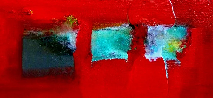 The Ledge (c) Susan Ruth, All Rights Reserved 30” x 68” Mixed Media on Canvas Private Collection