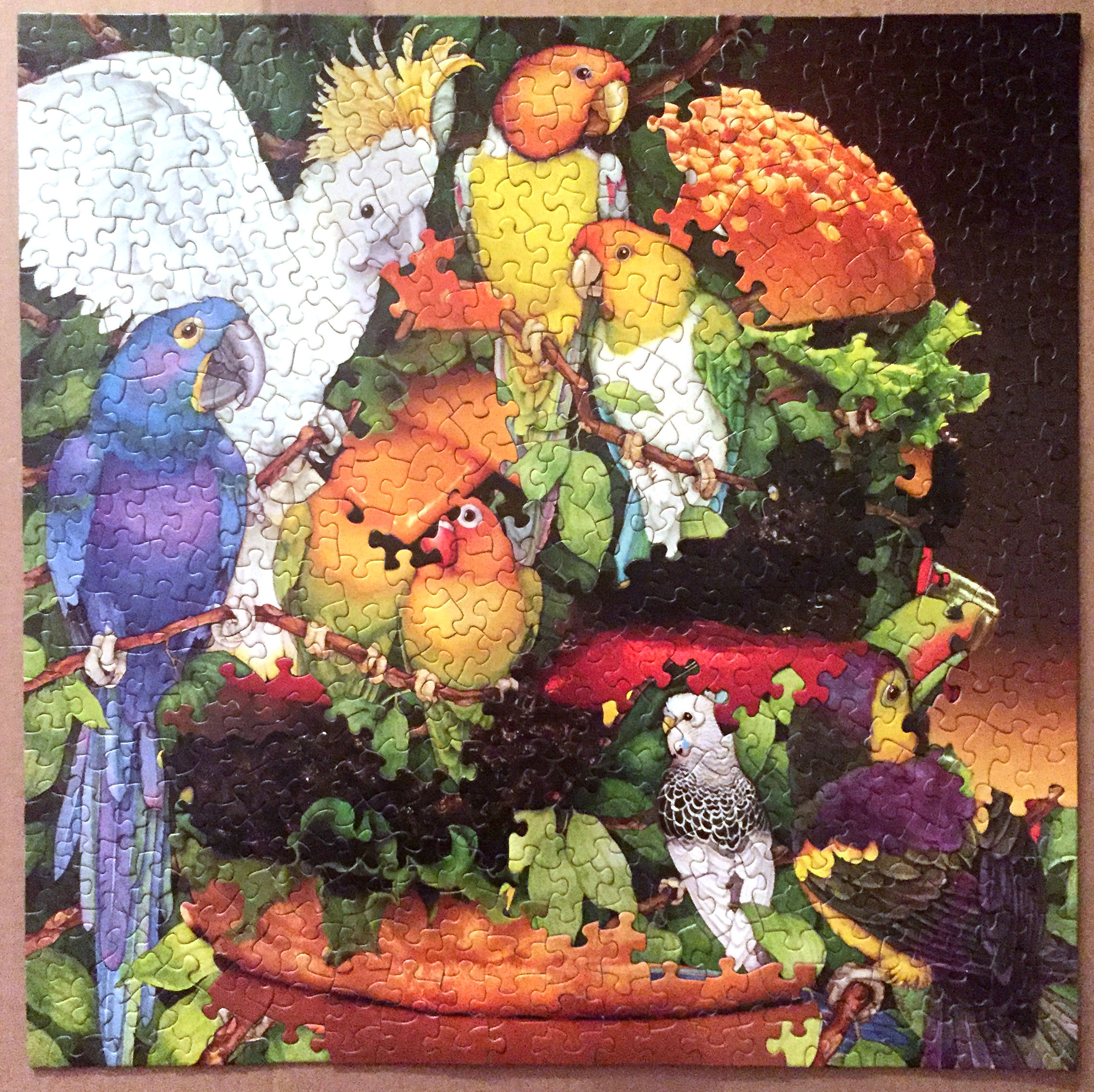 Parrot Burger Party B-Side,&nbsp;&nbsp;jigsaw puzzle collage, vintage jigsaw puzzles, 2016