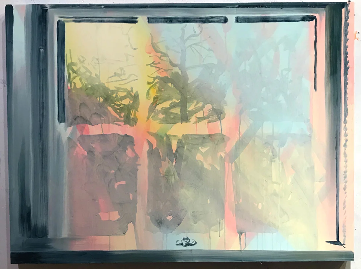 Latch, 30"x40", oil on panel, 2018