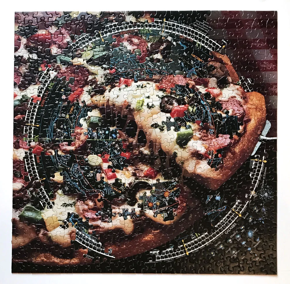 Milky Way, jigsaw puzzle collage, vintage jigsaw puzzles