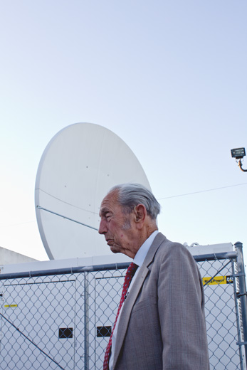 Harold Camping inside the Family Radio compound in Oakland. His previous Judgement Day prediction in 1994 proved false.