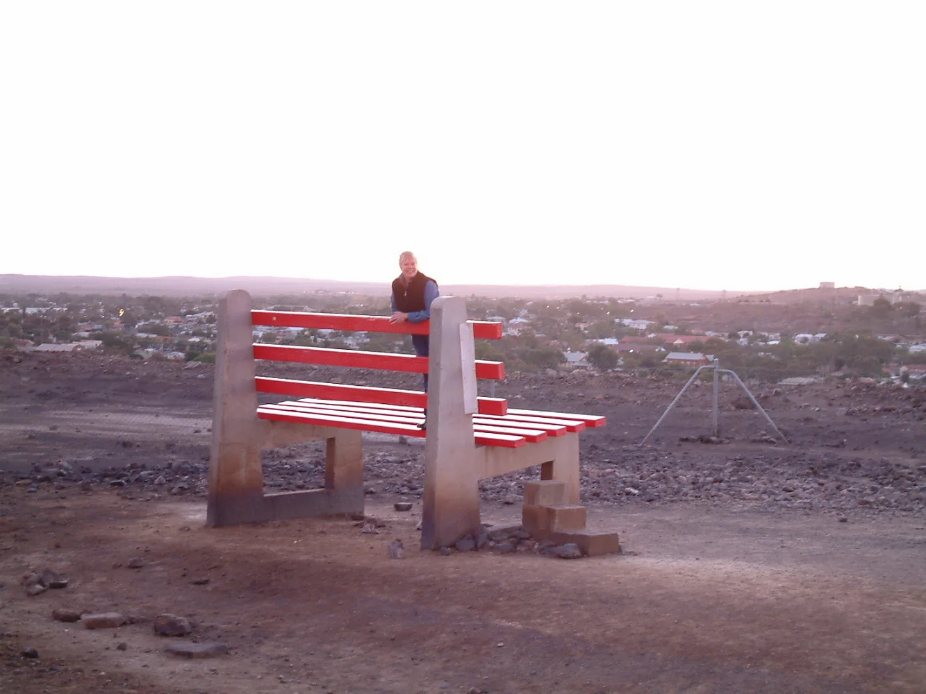 The giant bench at Broken Hill