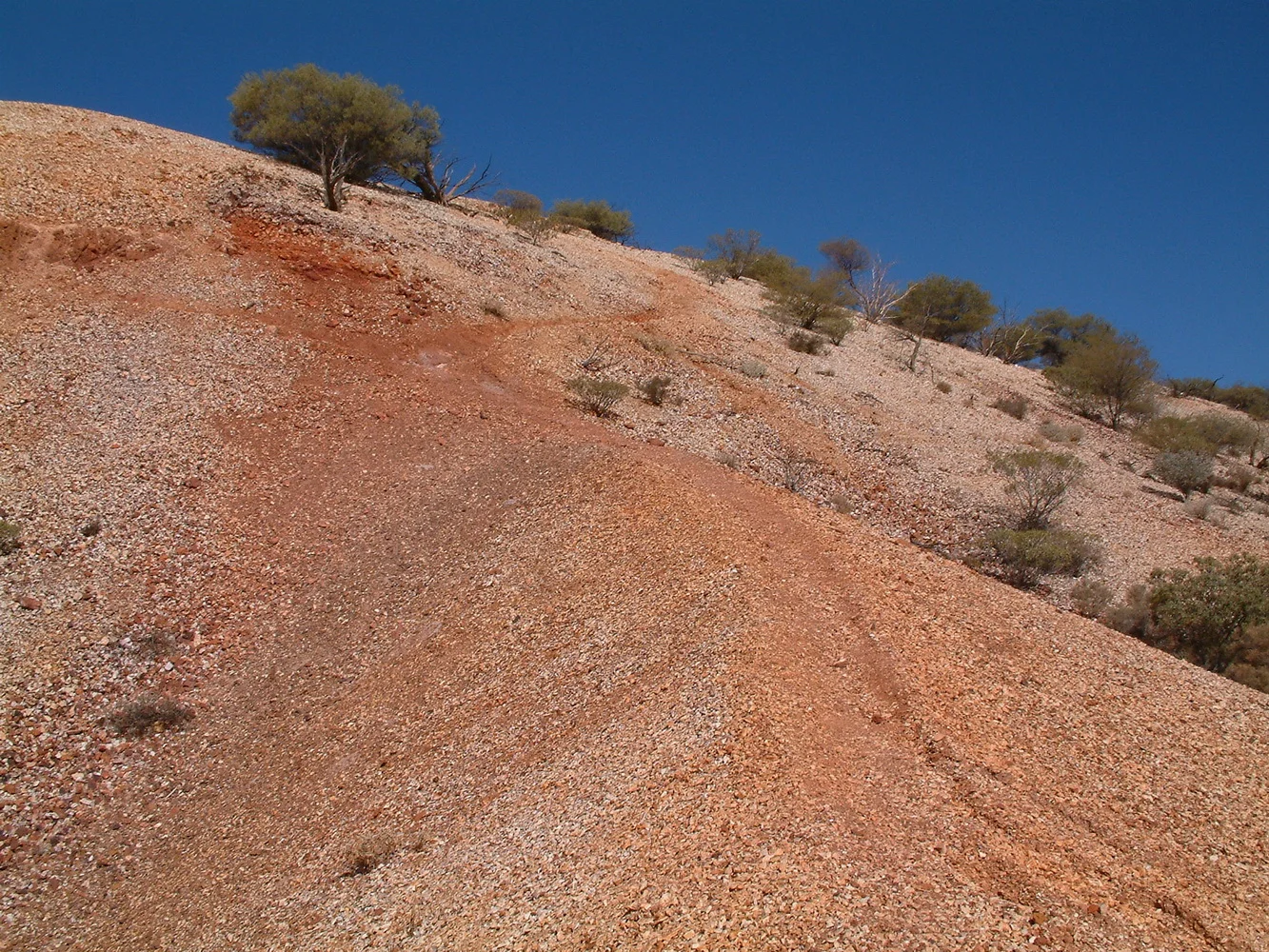 The scree slope in the Painted Desert