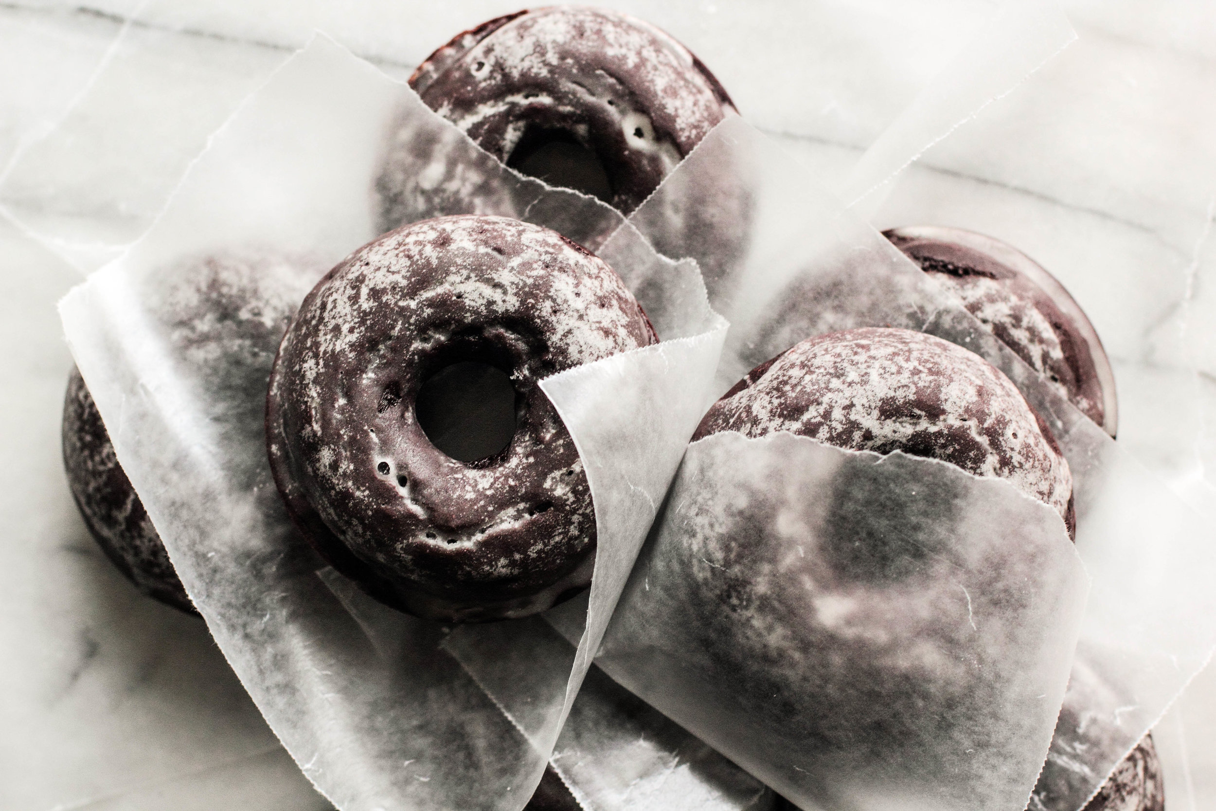 chocolate glazed cake donut