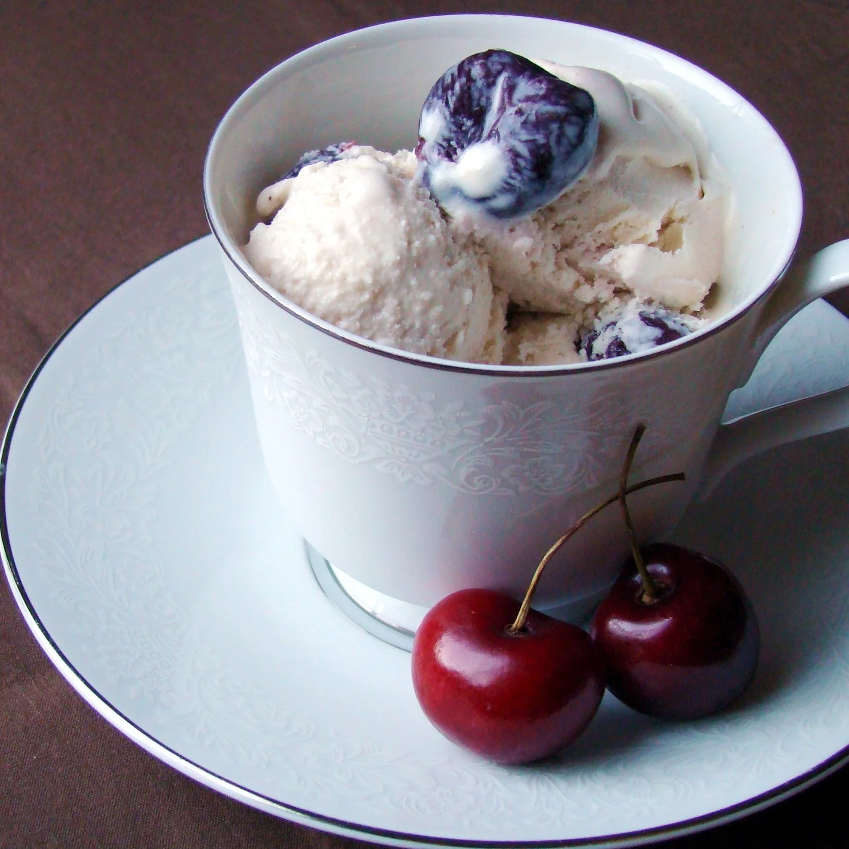 Roasted Cherry Coconut Ice Cream
