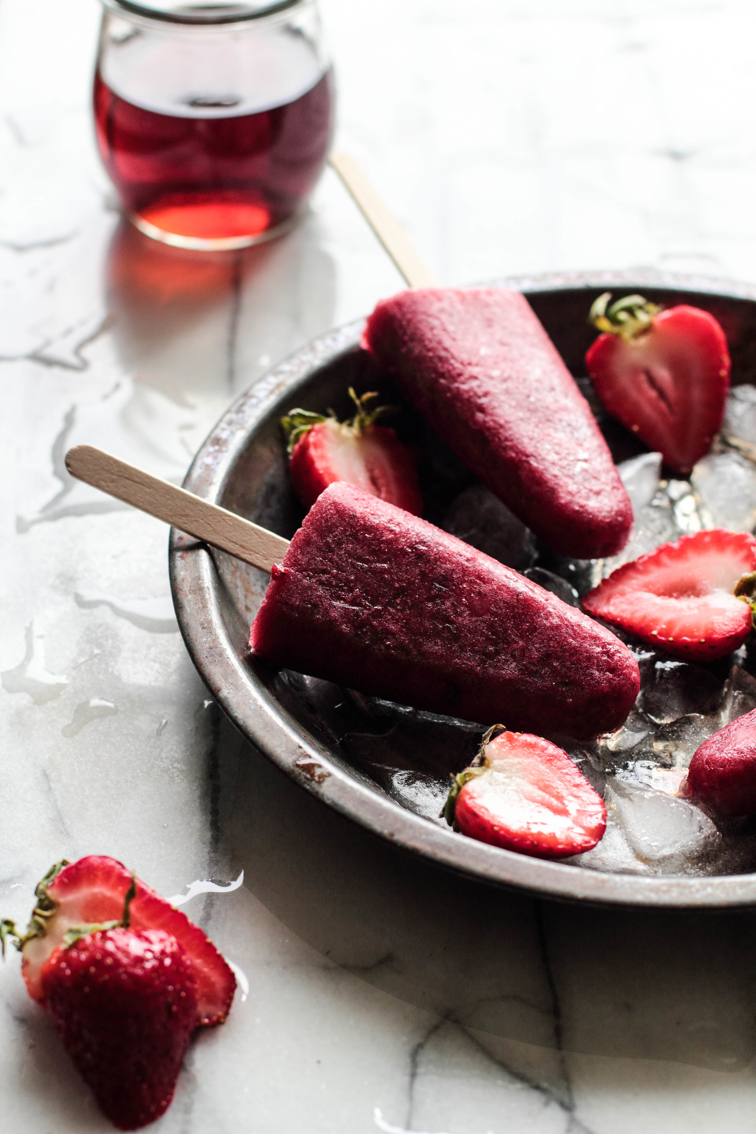 Balsamic-Strawberry Pops Recipe