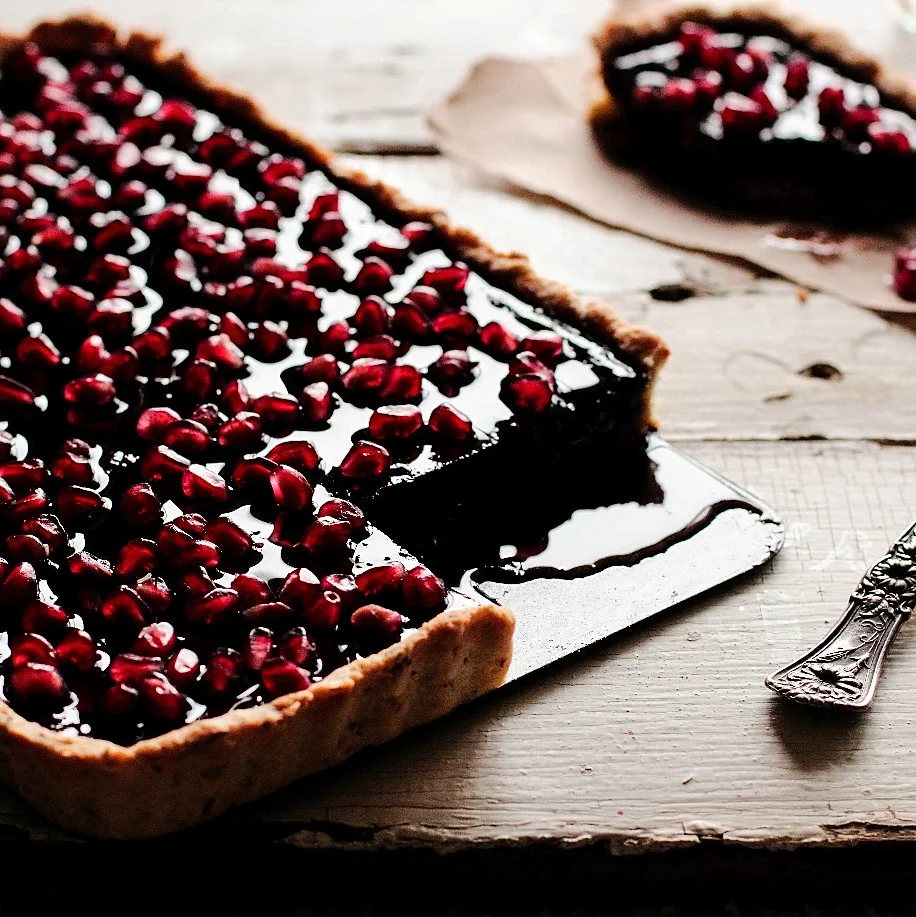 Chocolate Pomegranate Tart