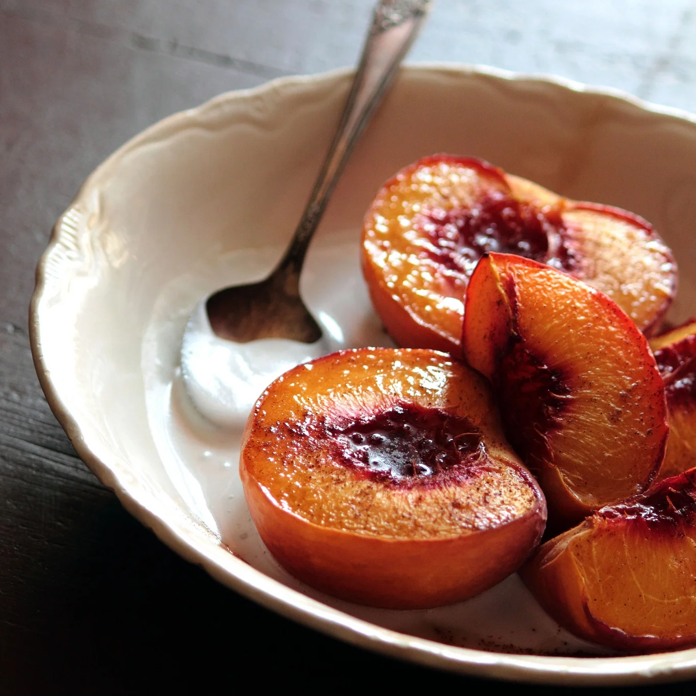 Maple Roasted Peaches