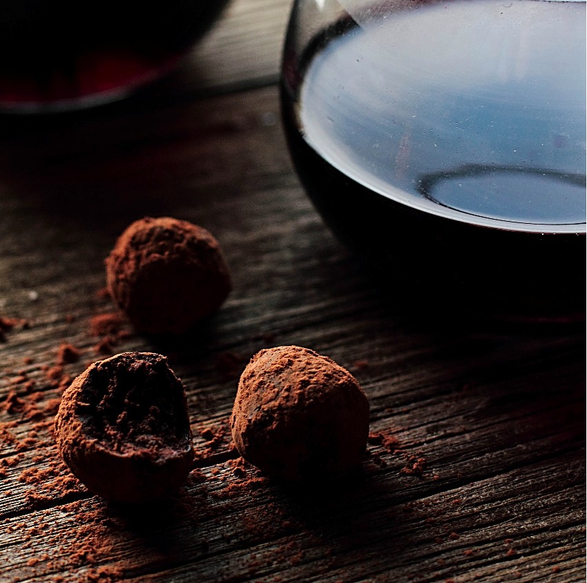 Red Wine Chocolate Truffles