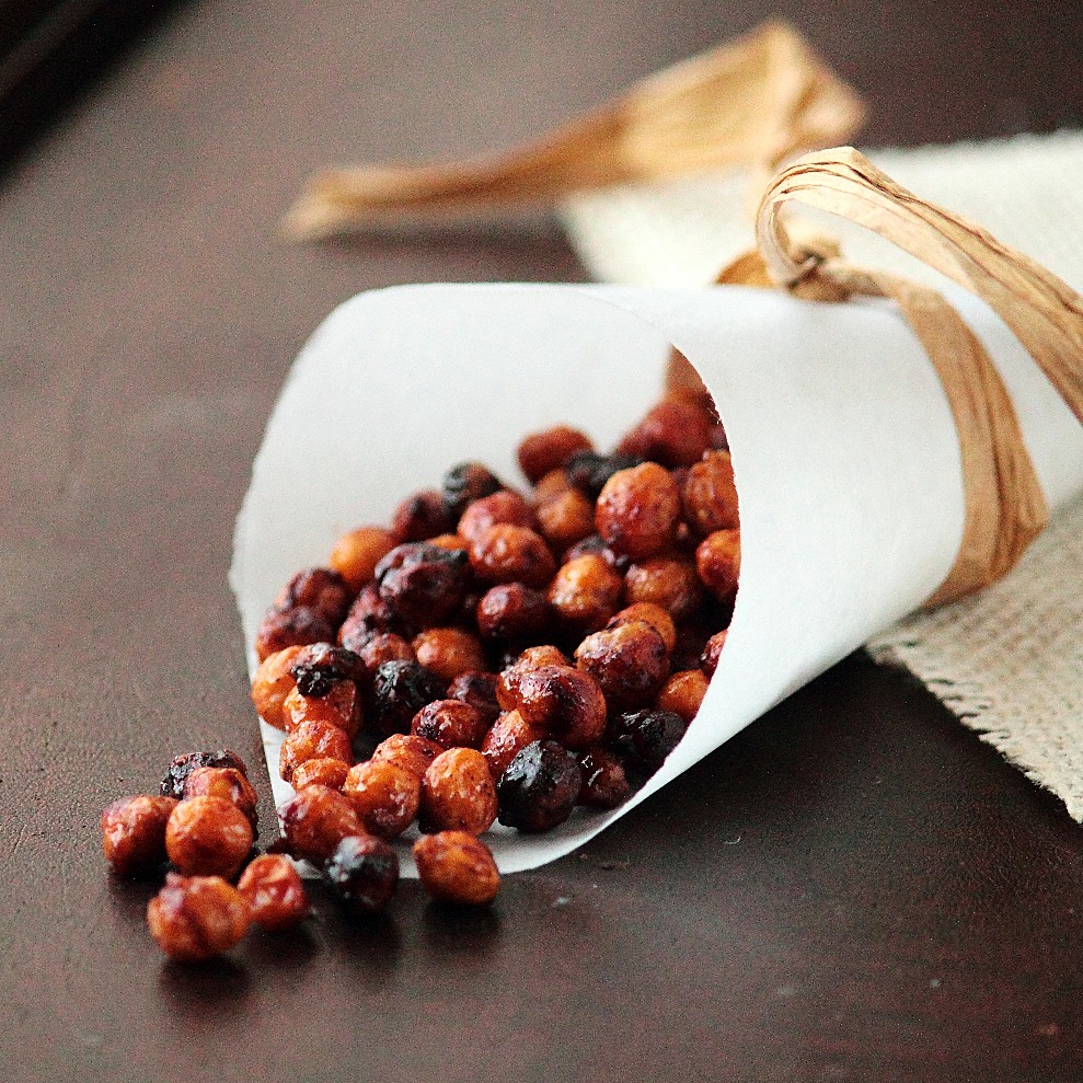 Honey Cinnamon Roasted Chickpeas