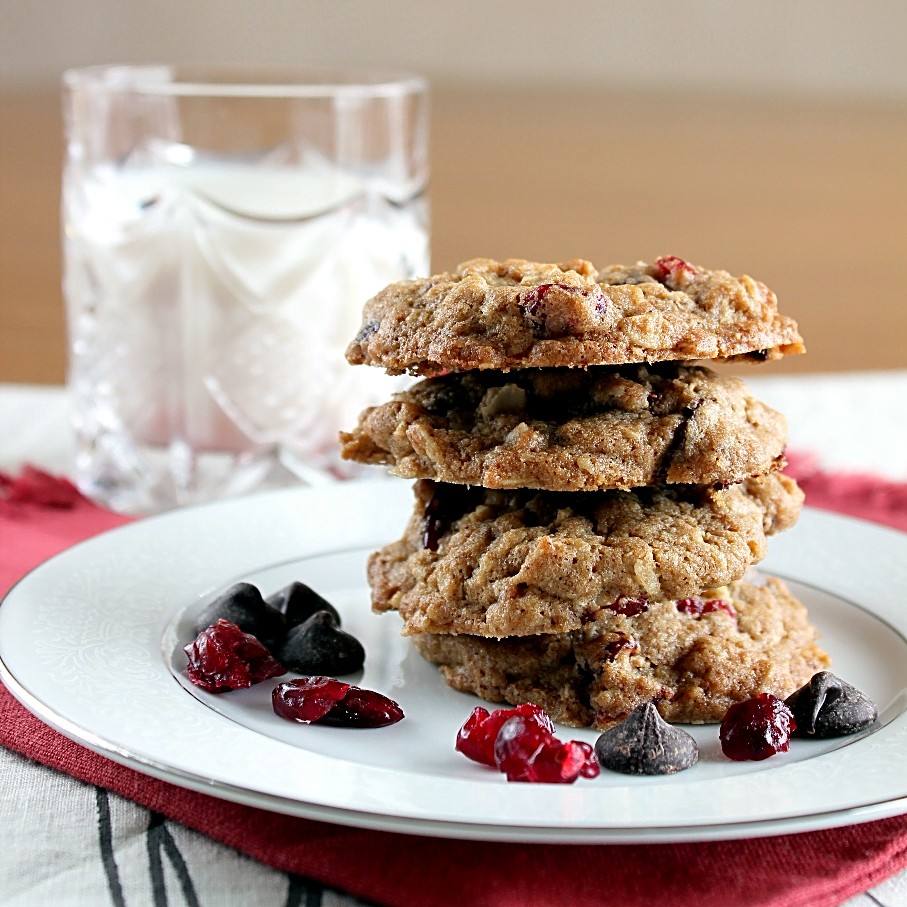 Cherry Chocolate Chunk Oatmeal Cookies