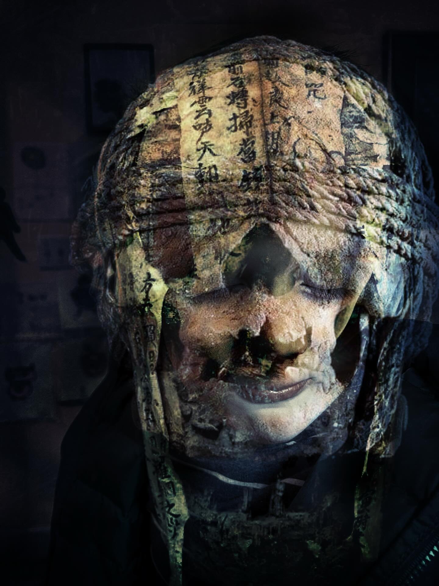 &ldquo;The softest thing in the world overcomes the hardest. The intangible penetrates the impenetrable. Thereby I know the value of non-action.&rdquo;
&mdash; Tao Te Ching, 43

⸻
Portrait of my grandson, layered in unseen threads &mdash; memory, lov