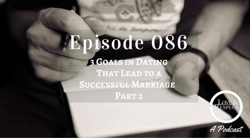 Episode 086 - 3 Goals in Dating That Lead to a Successful Marriage - Part 2