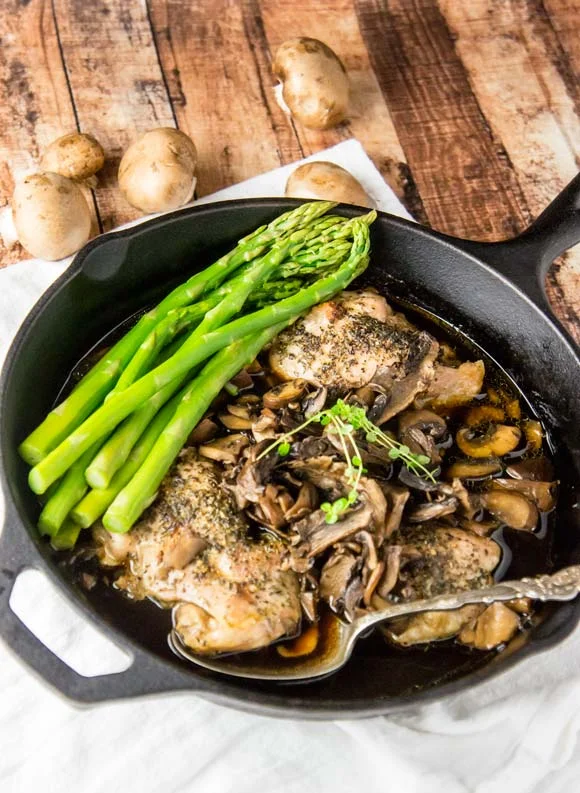 Mushroom Au Jus with Herbed Chicken — Foraged Dish