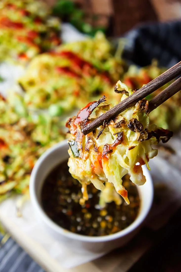 Sesame Cabbage Fritters — Foraged Dish