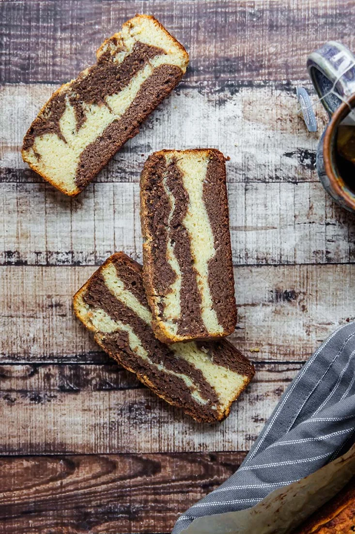 Almond Flour Chocolate Vanilla Marble Cake — Foraged Dish