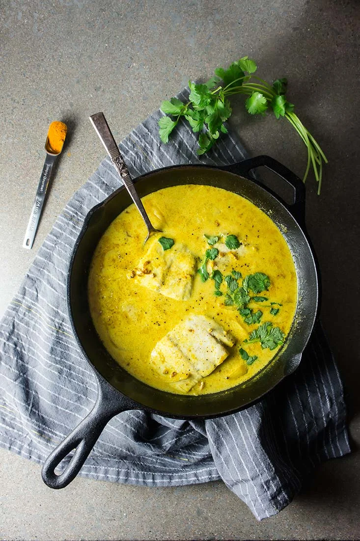 Braised Barramundi in Turmeric & Coconut Sauce (Paleo) — Foraged Dish