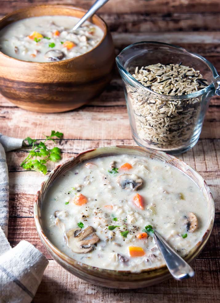Chicken Wild Rice Soup  Slow Cooker or Instant Pot Recipe
