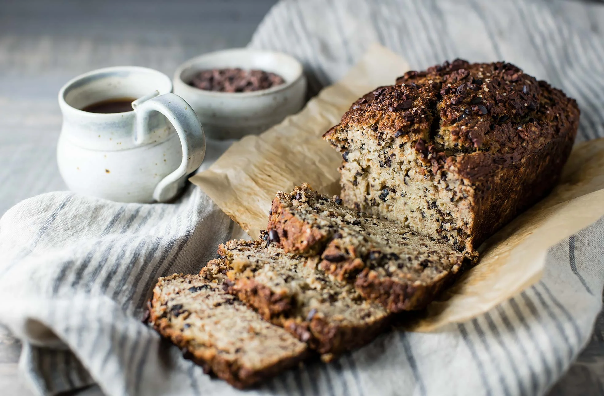 Paleo Banana Bread with Cacao Nibs — Foraged Dish