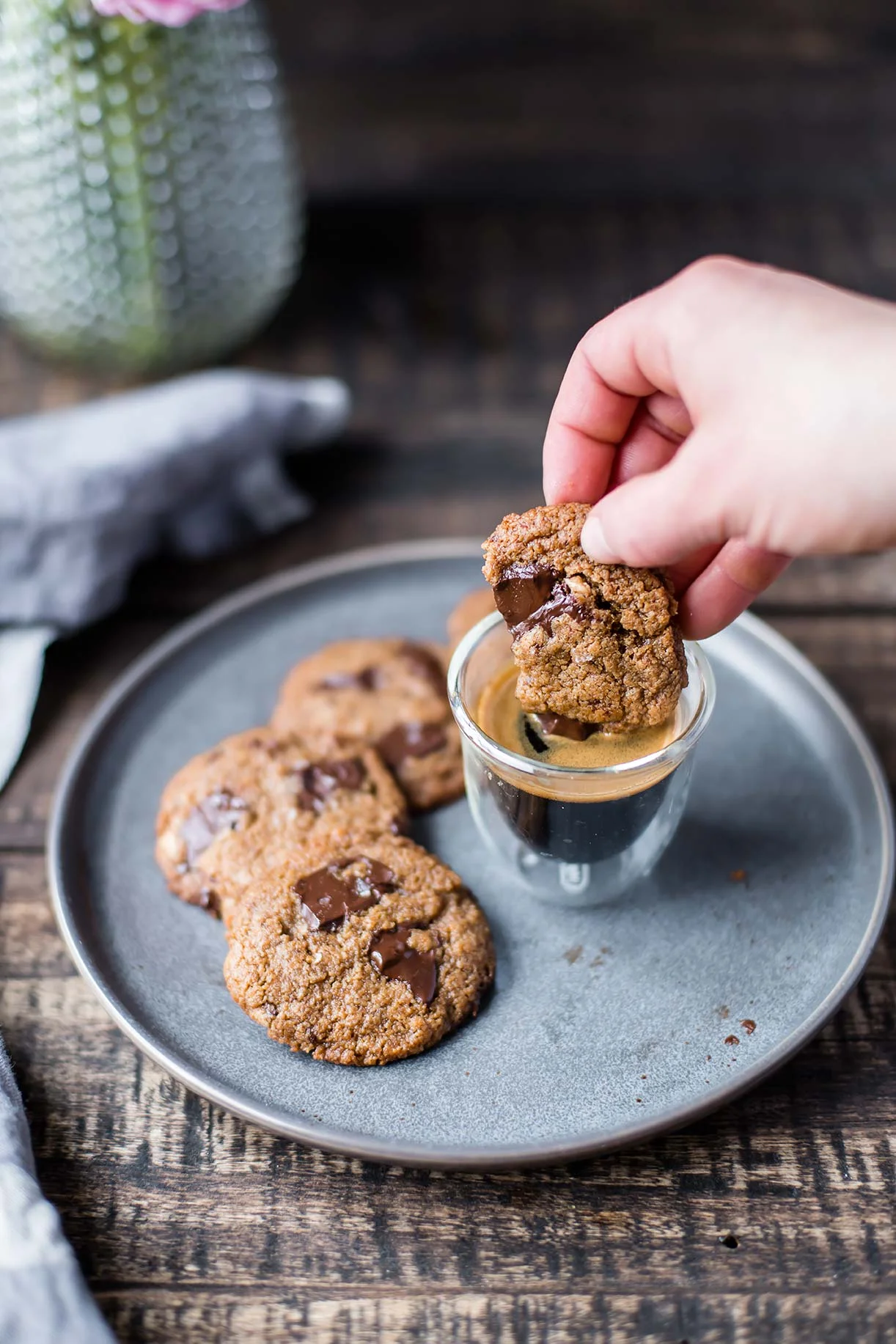 Chewy Tahini Chocolate Chip Cookies (GlutenFree & GrainFree