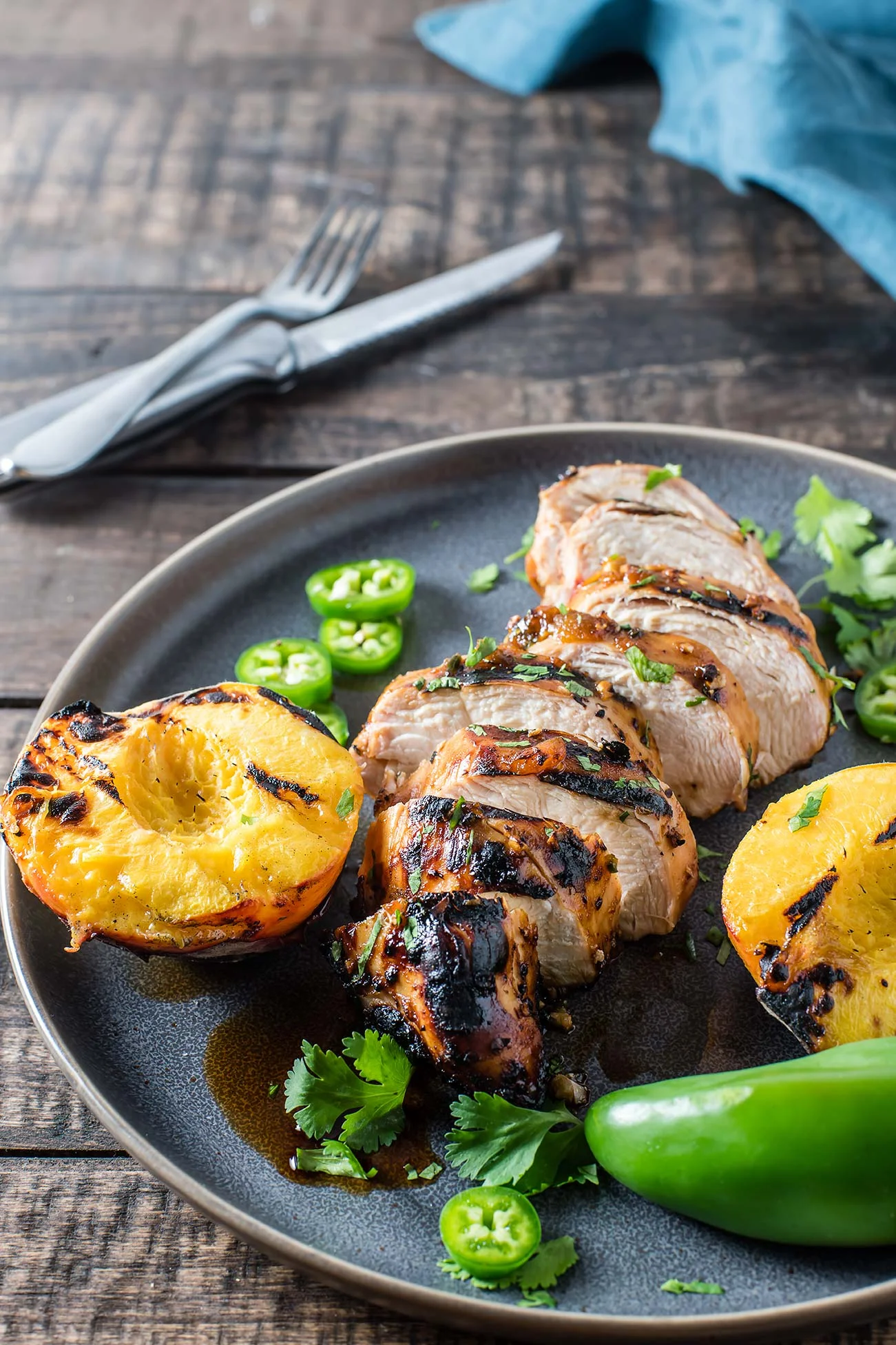 PeachJalapeño Grilled Chicken — Foraged Dish