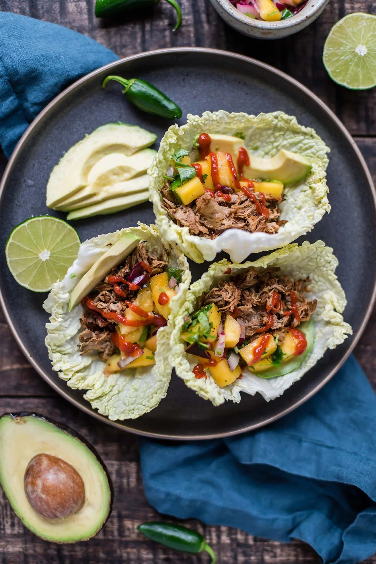 Slow Cooker Korean Pork Cabbage Cups — Foraged Dish