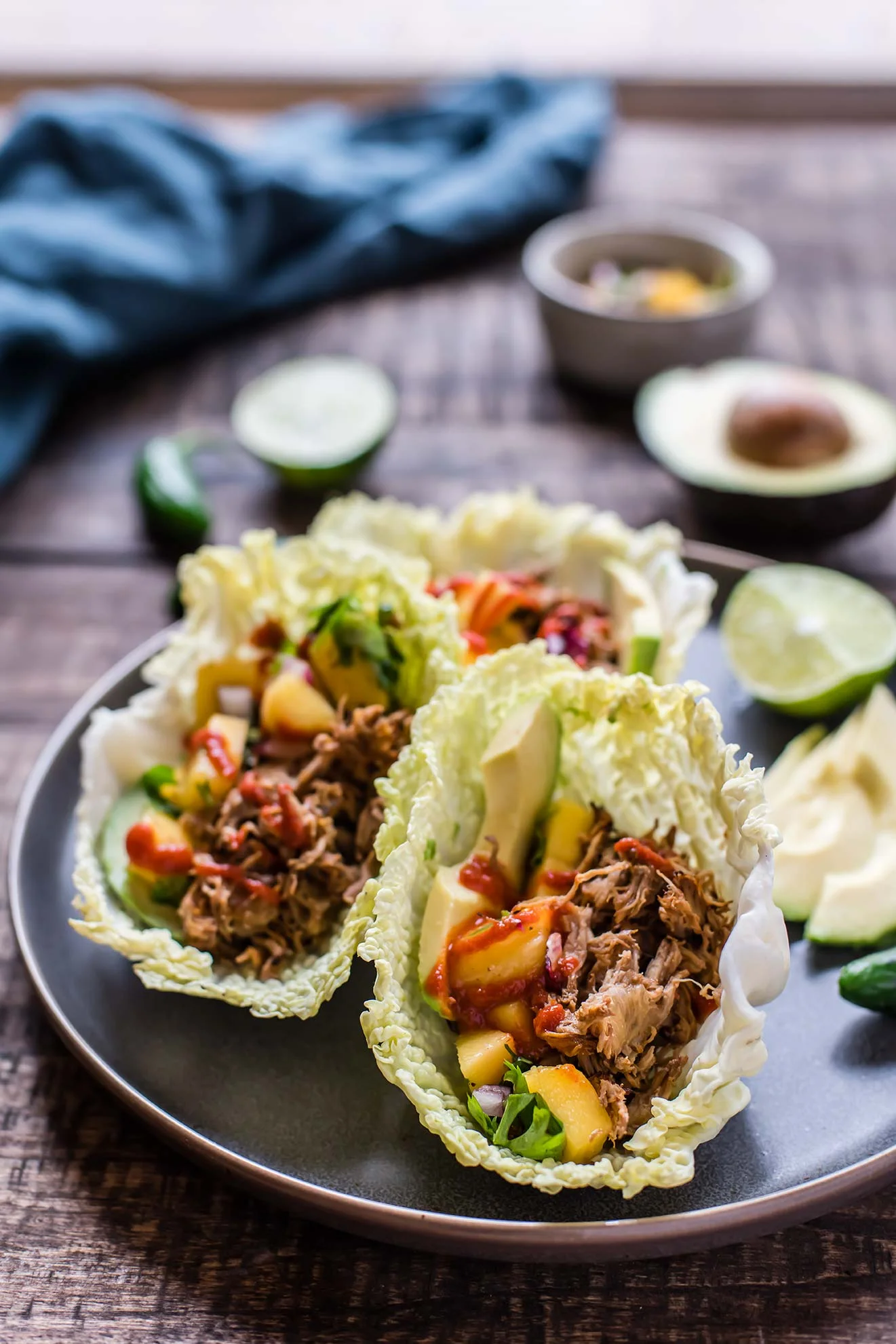 Slow Cooker Korean Pork Cabbage Cups — Foraged Dish