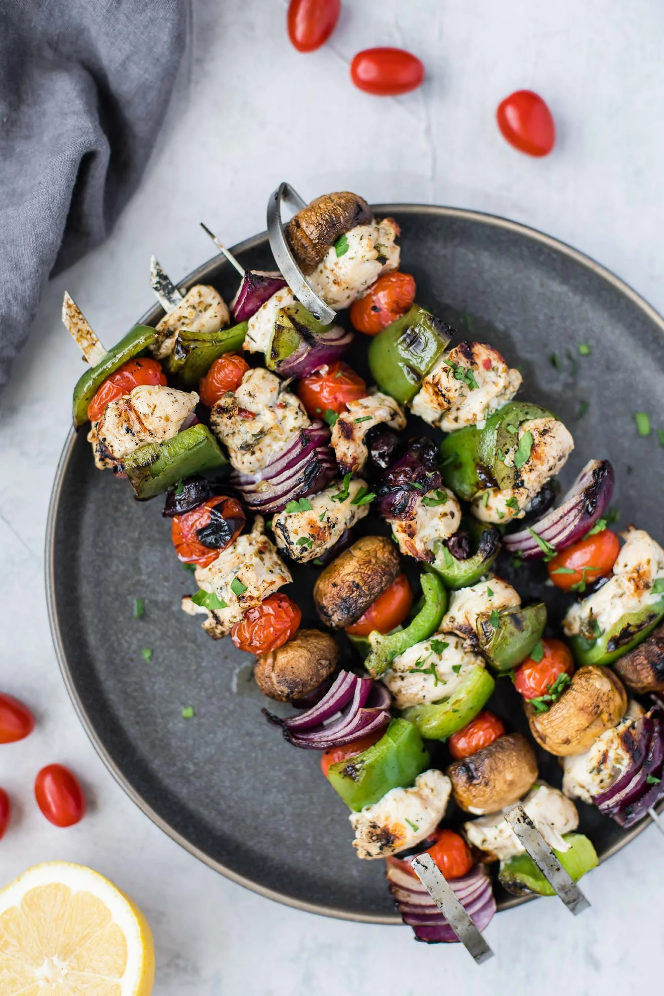 Greek Chicken Kabobs Foraged Dish