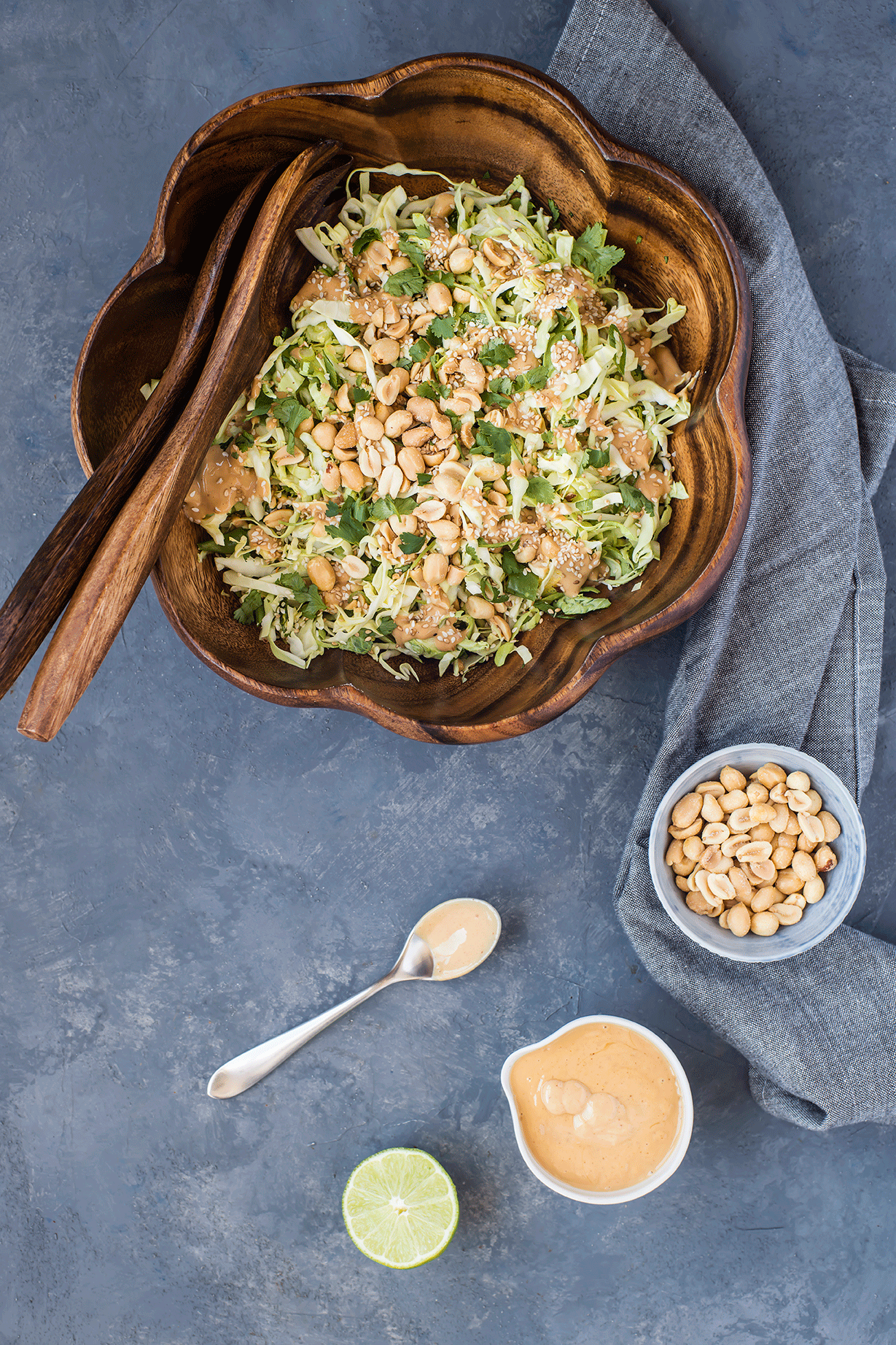 Crunchy Cabbage & Peanut Slaw