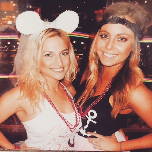 The bride and I on her bachelorette cruise. Last Sail Before the Veil! 