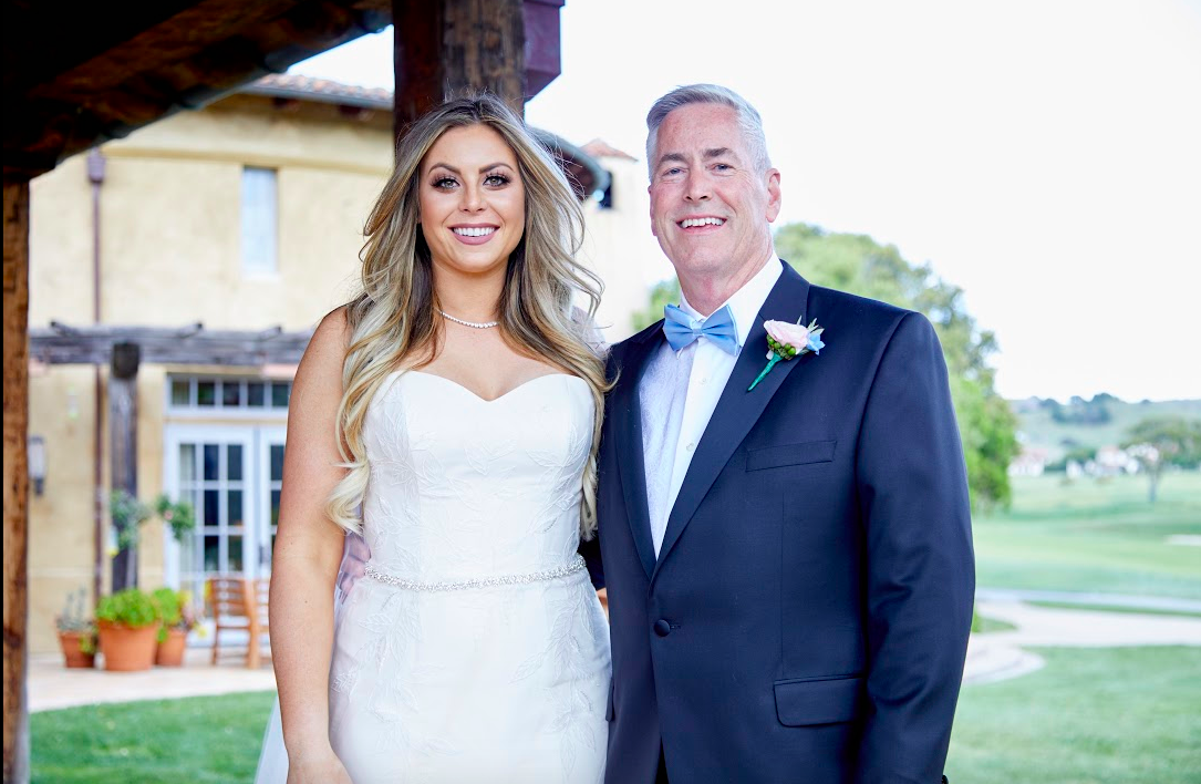 My dad and I did a first look - this was right after 