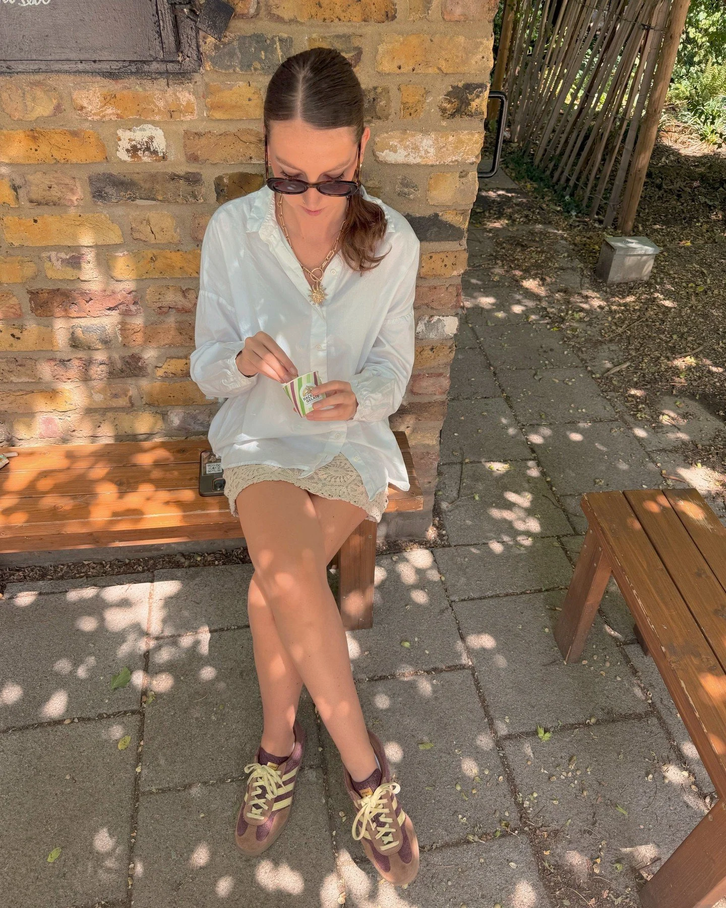 Good fashion and more stripes. A few things from last week. 

Loving: the chunky gold sun necklace, the pickle hat, and how pattern is being used more and more. 

 #summer outfits  #london style  #street style  #patterns
