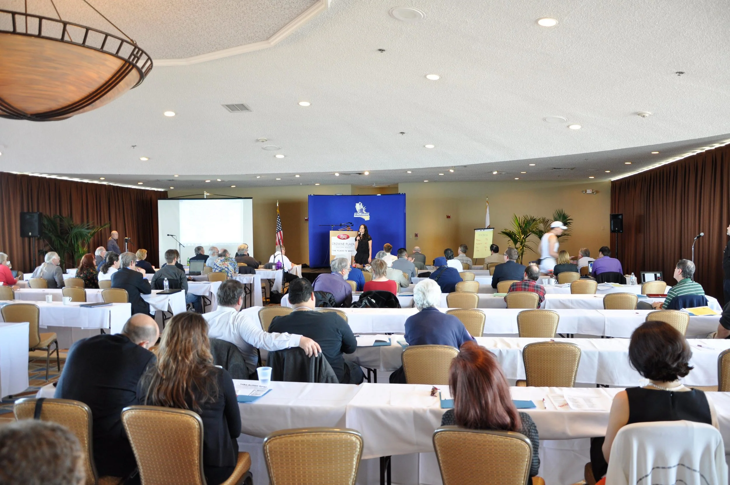 The Freedom Friend's Michelle Liberman speaking at the California Libertarian State Convention