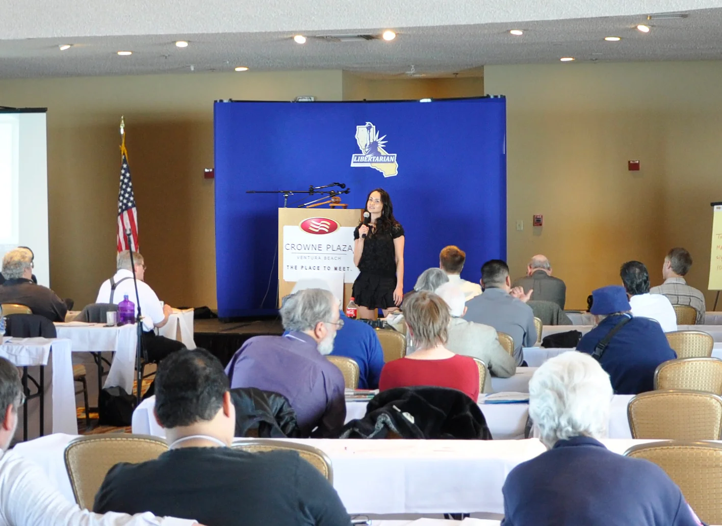 The Freedom Friend's Michelle Liberman speaking on women's lifestyles and liberty at the California Libertarian State Convention.