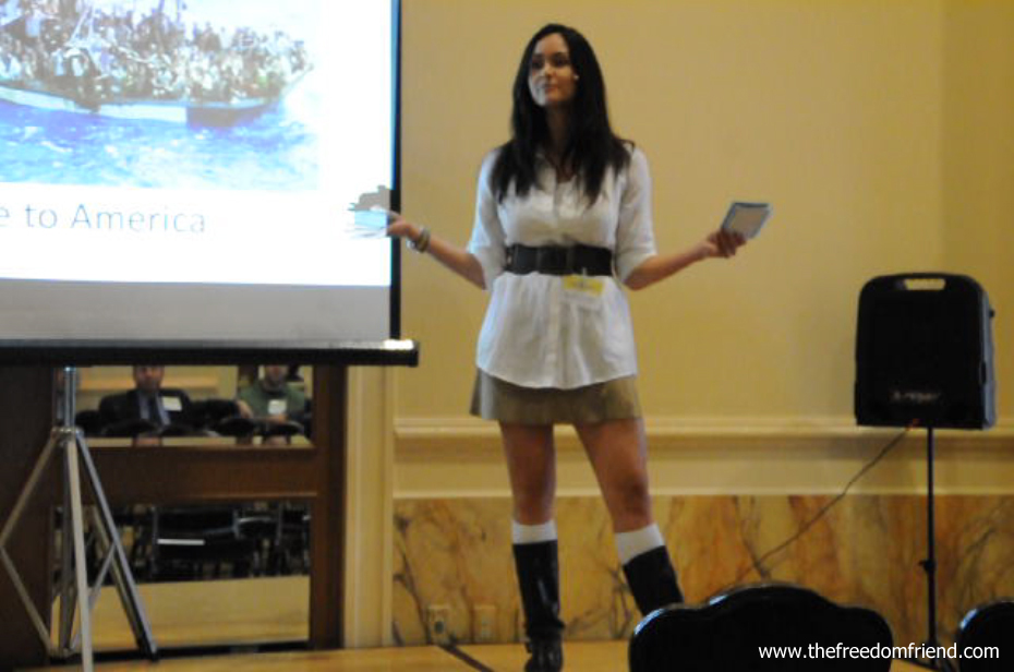 The Freedom Friend's Michelle Liberman speaking at Libertarian Leadership Convention .