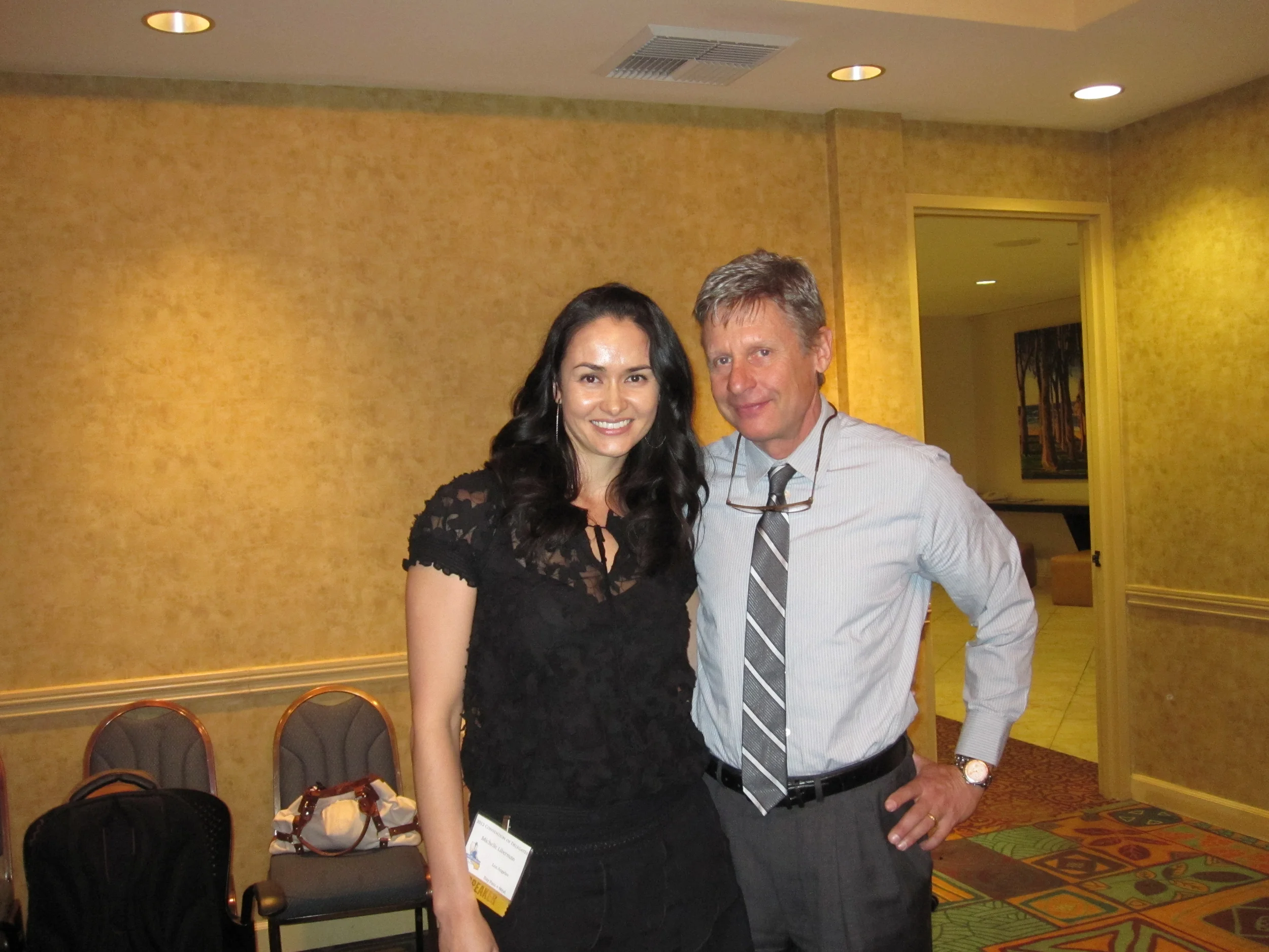 The Freedom Friend's Michelle Liberman and Gary Johnson (2012 Presidential candidate)