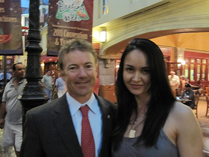 The Freedom Friend, Michelle Liberman, and Senator Rand Paul. "Finally! A politician who stands up for the Constitution - the law of the land which was written to limit the government's power, not expand it.&nbsp; So that We the People can truly have the FREEDOM to life, liberty, and the pursuit of happiness."